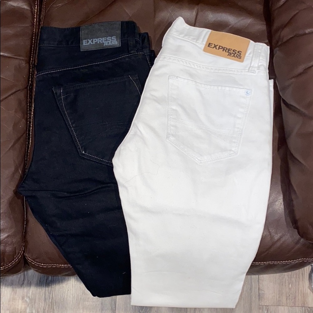 Men’s Express Jeans Black & White